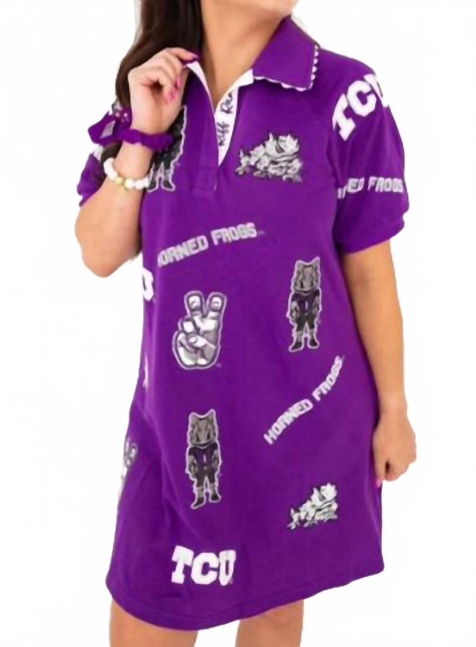 NEW BRIANNA CANNON tcu bling dress in purple
